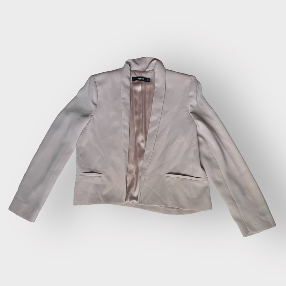 Mango Soft Pink Blush Essentials Structured Blazer